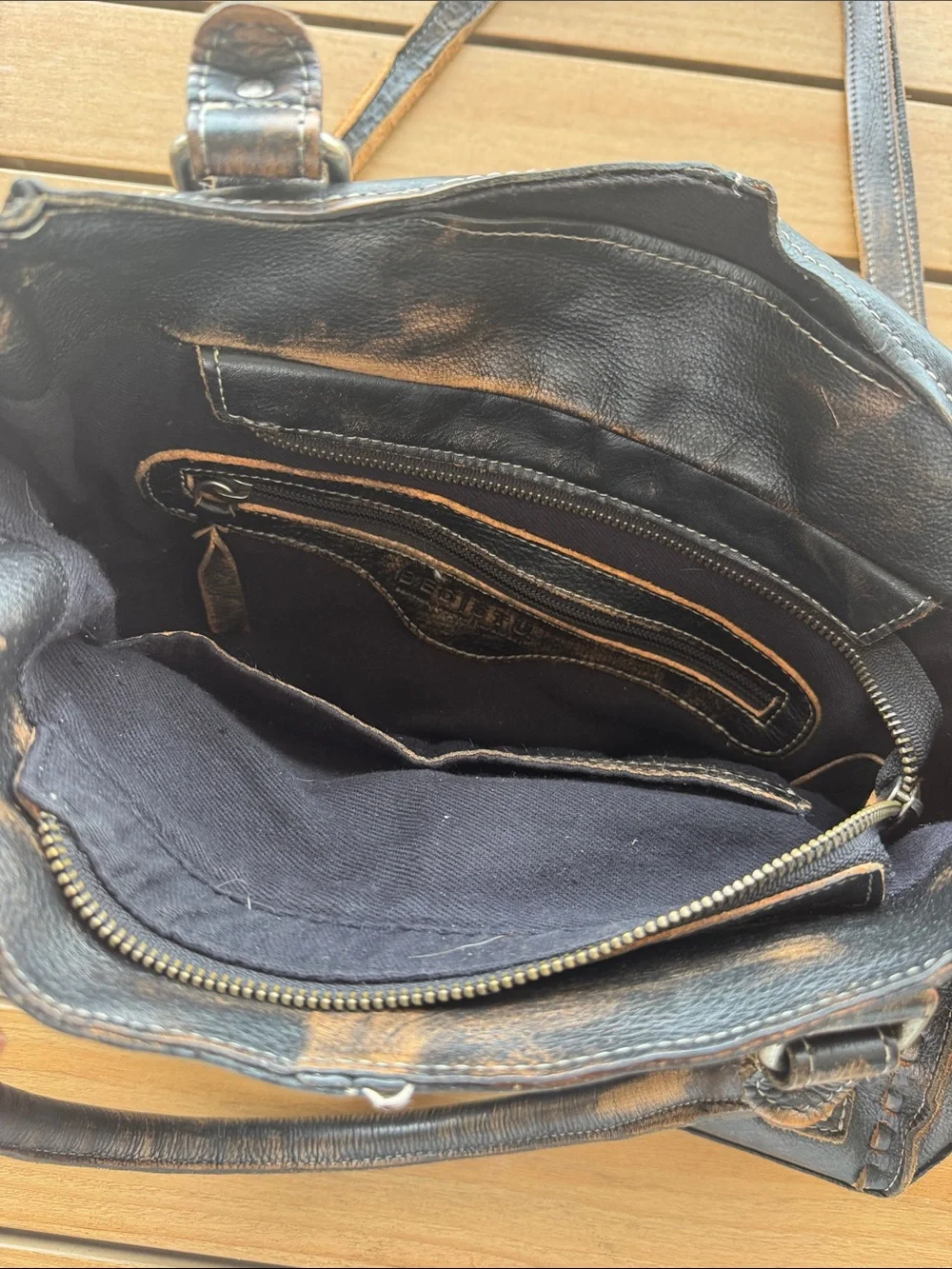 💫BedStu Rockababy Hand Washed Leather Two Way Satchel Bag New Condition 💫 - Picture 5 of 10